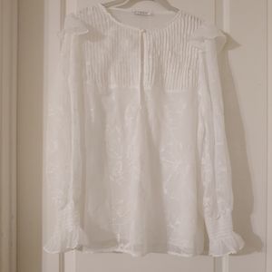 white sheer blouse